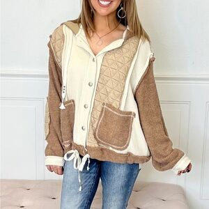 POL Oat/Mocha Pattern Jacket